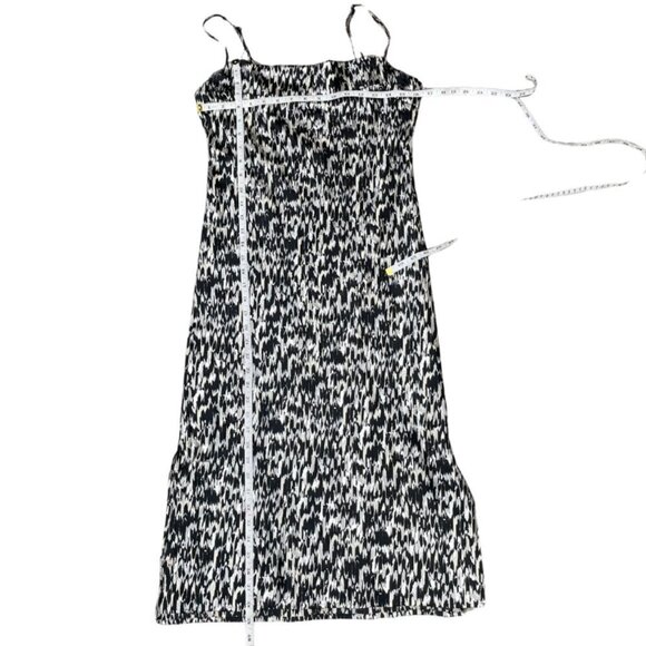 Express Women's Abstract Print Faux Satin Cowl Neck Midi Slip Dress Size Small - Picture 4 of 6